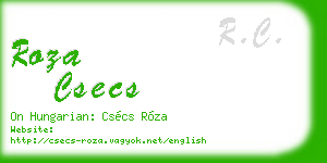 roza csecs business card