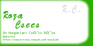 roza csecs business card